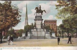 Virginig Washington Monument In Capitol Square 1907 Tucks