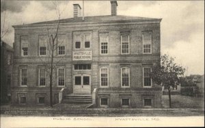 Hyattsville Maryland MD Public School c1910 Postcard - Albertype