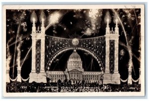 1925 Arch Progress Firework Diamond Jubilee San Francisco CA RPPC Photo Postcard