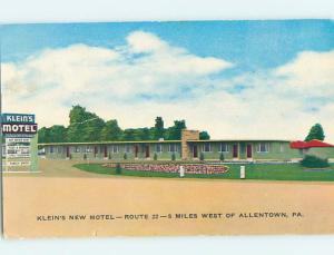 Bent Pre-1980 MOTEL SCENE Allentown Pennsylvania PA hk1725