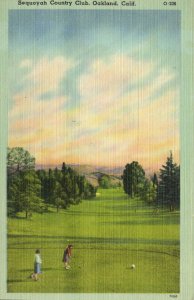 PC GOLF, CA, OAKLAND, SEQUOYAH COUNTRY CLUB, Vintage Postcard (b45797)