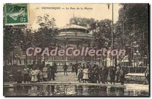 Old Postcard Dunkirk Le Parc De La Marine