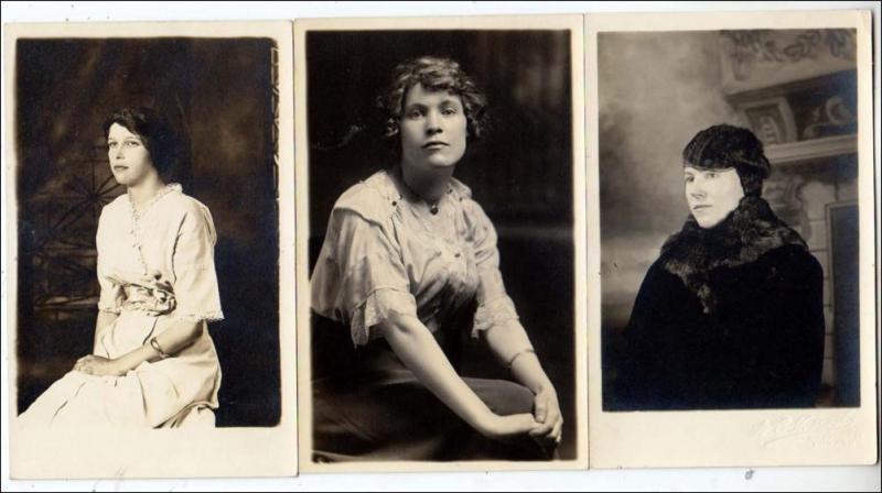 3 - RPPC, Women Cards