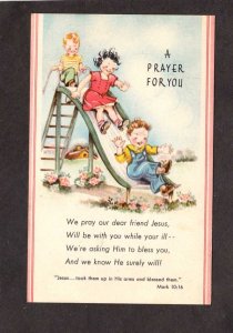 A Prayer For You Poem Jesus Children Slide Sunshine Line Postcard Religious