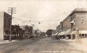 J4/ Durand Wisconsin RPPC Postcard c1920s Main Street Stores  124