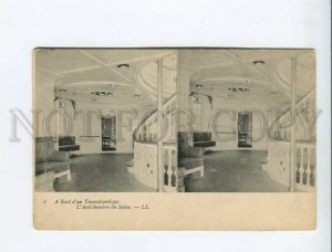 3173112 OCEAN LINER Transatlantic anteroom Vintage postcard