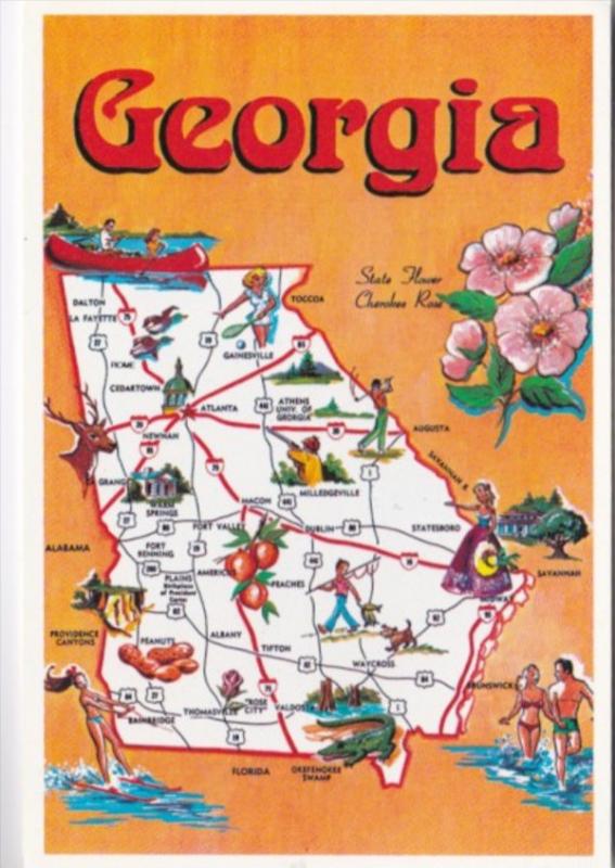 Map Of Georgia Empire State Of The South