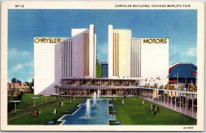 VINTAGE POSTCARD THE CHRYSLER BUILDING AT CHICAGO WORLD'S FAIR 1933 B