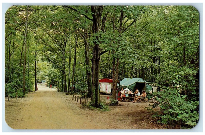 c1960's Tents Warren Dunes State Park Sawyer Michigan MI Unposted Postcard