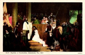 History Baptism Of Pocahontas Jamestown Virginia 1813 Curteich