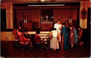 Service Holy Communion Good Shepherd Home Allentown PA Pennsylvania Postcard VTG 