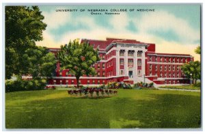 c1940 University Nebraska College Medicine Building Omaha Nebraska NB Postcard