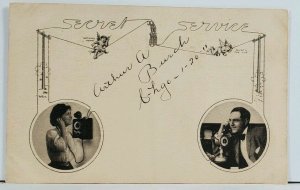 Secret Service Victorians Phone Cupids On Line Burch Chicago 1911 Postcard M11