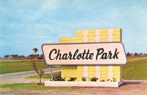 Punta Gorda Florida Charlotte Park Sign Vintage Postcard AA23498