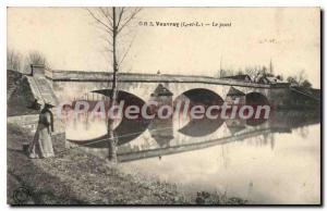 Postcard Old Bridge Vouvray