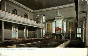 Tucks 2485 Alexandria VA Interior of Christ Church Vintage Postcard A35