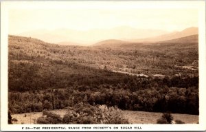 RPPC The Presidential Range from Peckett's on Sugar Hill NH Vintage Postcard X42