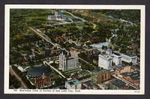 UT Aerial View Mormons SALT LAKE CITY UTAH Postcard PC