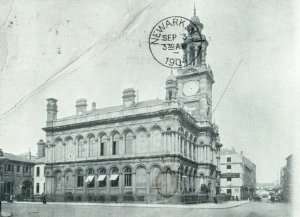 1904 Town Hall Building in Hull Clock Tower Street Scene F94