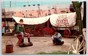 Clewsiton FL~Old South Bar B Q Ranch~Conestoga Wagon~Vintage Postcard