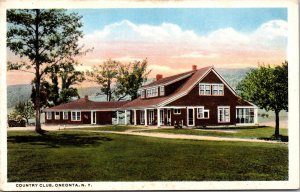 Postcard NY Oneonta Country Club