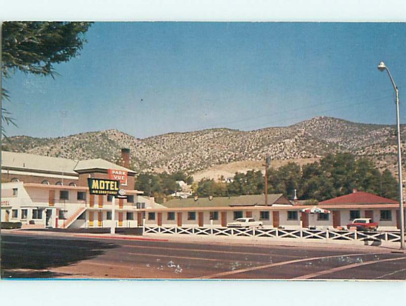 Unused Pre-1980 OLD CARS & PARK VUE MOTEL Ely Nevada NV u1608@