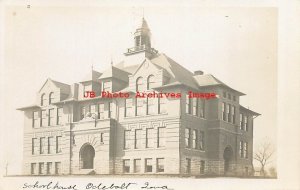 IA, Odebolt, Iowa, RPPC, School House Building, Exterior View, Photo