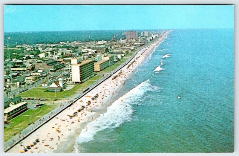 1975 AERIAL VIEW VIRGINIA BEACH VA CLASS REUNION INFO LOTS OF NAMES POSTCARD