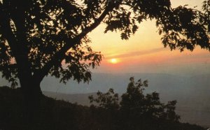 Postcard Sunset Big Meadows Lodge Terrace Skyline Drive Shenandoah Nat'l Park VA