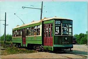 VINTAGE POSTCARD SEASHORE TROLLEY MUSEUM KENNEBUNKPORT MAINE #6618 NEARSIDE