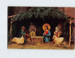 Postcard Nativity Scene, St. Peters Episcopal Church, Cheshire, Connecticut