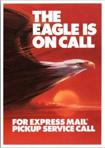 Postcard Advert USPS Express Mail - The Eagle is on Call 