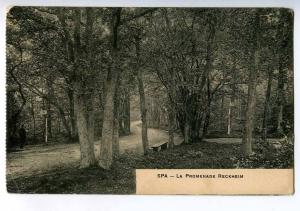 214228 BELGIUM SPA La Promenade Reckheim Vintage postcard