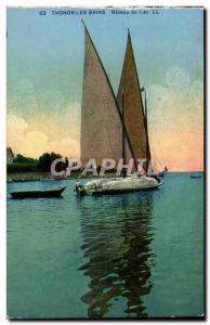 Thonon les Bains - Boat Lake - Old Postcard