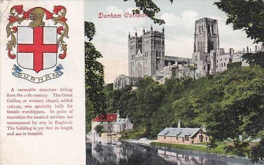 England Durham Cathedral & Coat Of Arms 1908