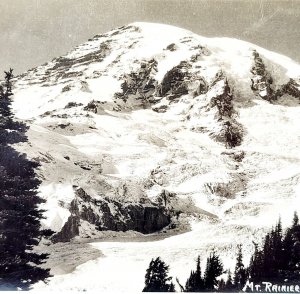 RPPC Mount Rainier 190 Ellis 1920s Washington Pacific NW PCBG6C