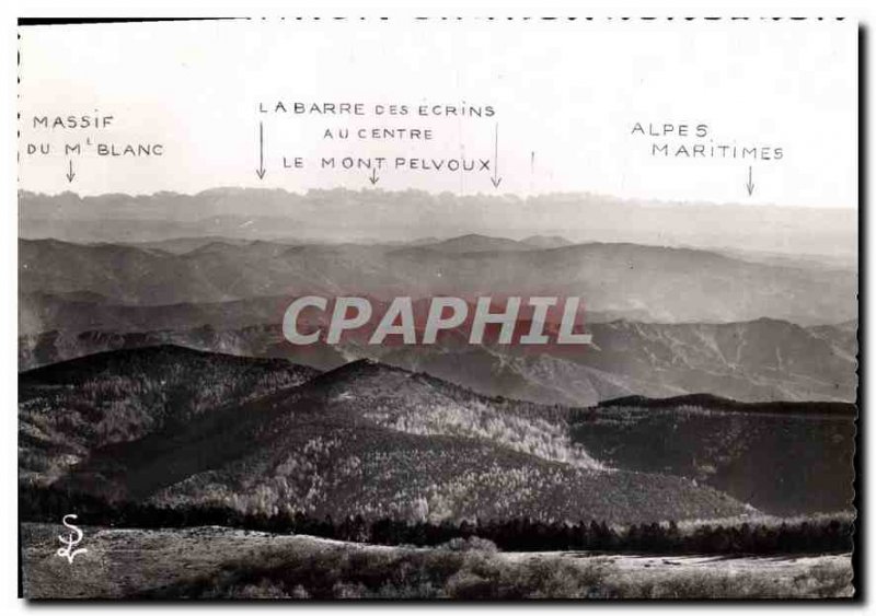 Postcard Modern Aigoual Gard Reliefs cevenois the horizon Alpine Massif