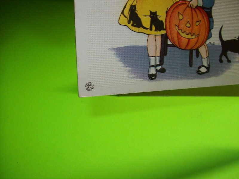 Vintage Halloween Postcard Original Stecher Mary Price Antique Series 400 D