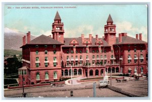 Colorado Springs Colorado CO Postcard Antlers Hotel Aerial View Building c1910