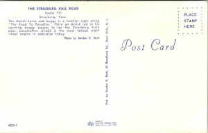 Vintage Railroad Train Locomotive Postcard - The Strasburg Rail Road