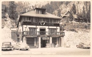 Radium Hot Springs BC Canada Gateway Lodge Real Photo Vintage Postcard AA74562