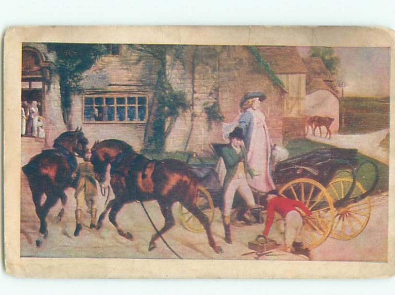 Divided-Back HORSE SCENE Great Postcard AA9435