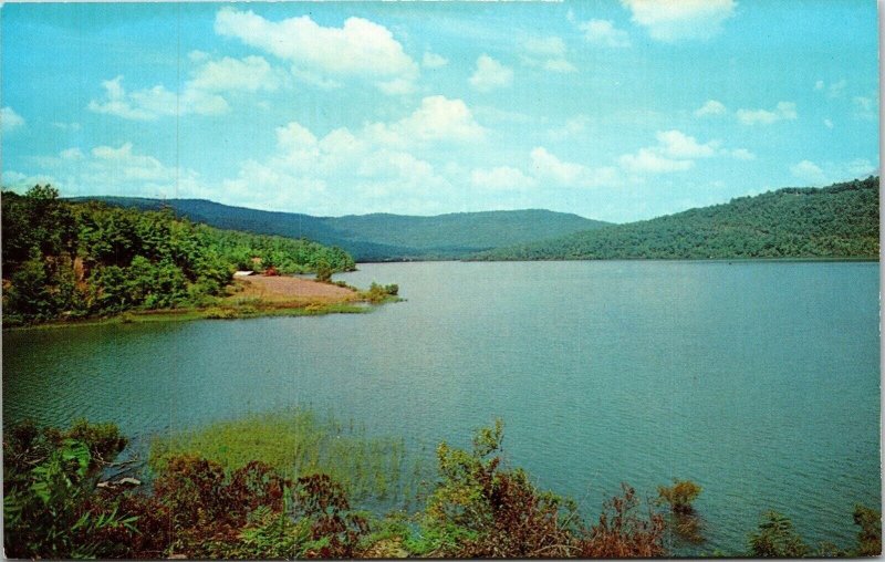 Lake Fort Smith US Highway 71  Fort Smith Arkansas Scenic Chrome Postcard 