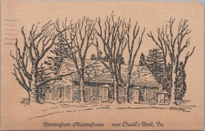 Postcard Birmingham Meetinghouse Near Chadd's Ford PA 1957