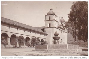 Mission at Santa Barbara California 1915 Real Photo