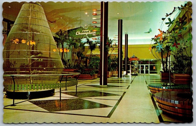 Quebec City Canada 1960s Postcard Champlain Court Shopping Centre Place Ste-Foy