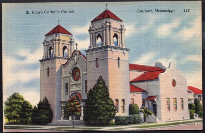 Mississippi GULFPORT St. John's Catholic Church - LINEN