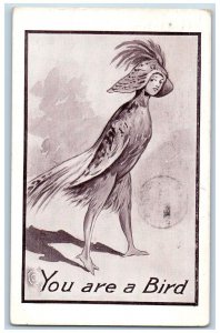 Salem Oregon OR Postcard You Are A Bird Girl Wearing Costume 1911 Posted Antique