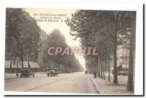 Neuilly Sur Seine Old Postcard Avenue du Roule Street Chartres (cars)