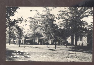 RPPC KANSAS CITY MISSOURI U-SMILE COURT OLD CARS VINTAGE REAL PHOTO POSTCARD